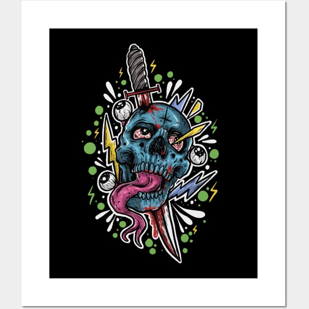 Skull attack Wall Art by Blunts